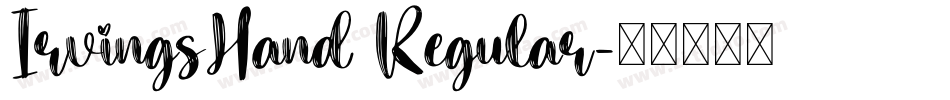 IrvingsHand Regular字体转换